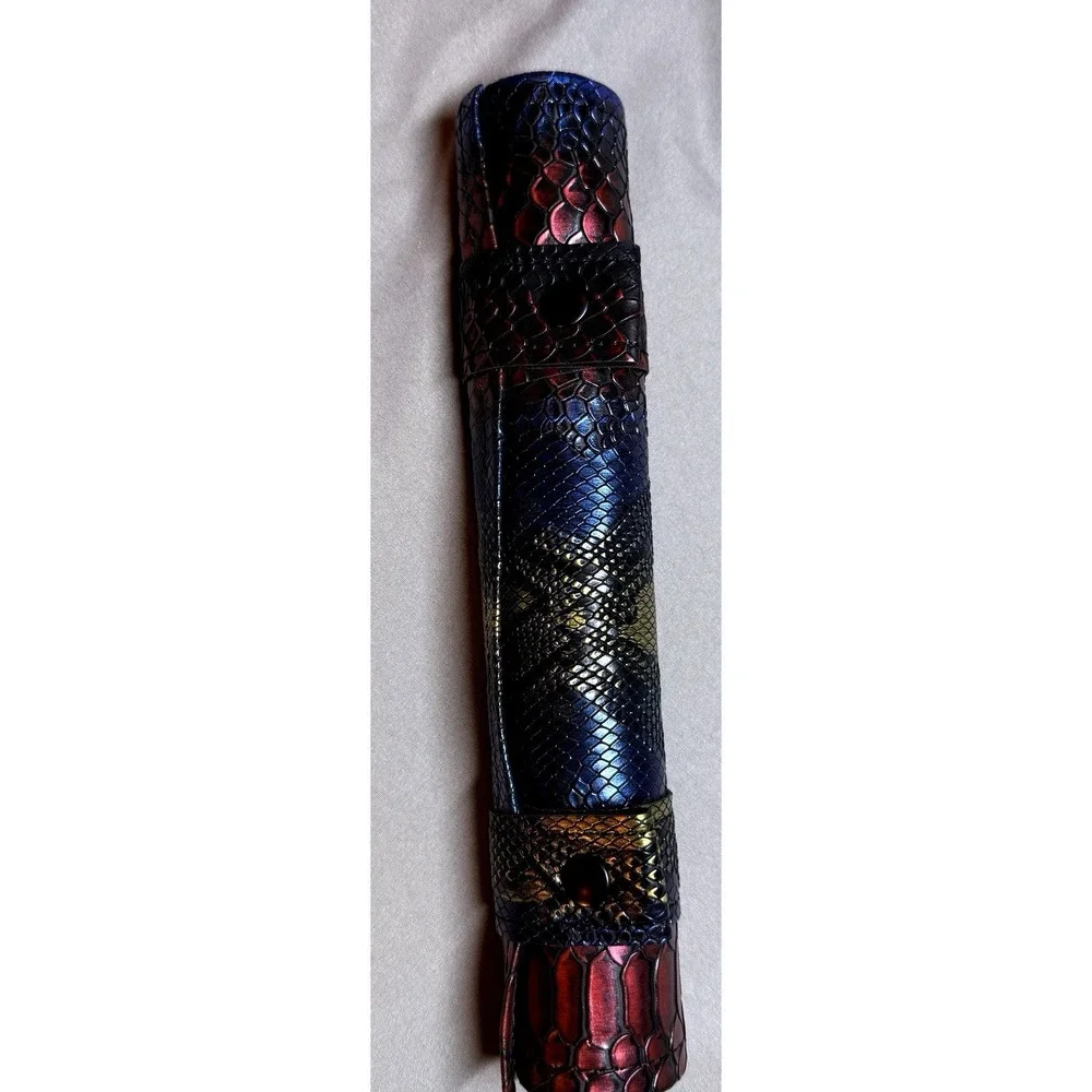 Casematix Dice Rolling Mat Scroll & Dice Set Dragon Eye Iridescent Snakeskin NEW